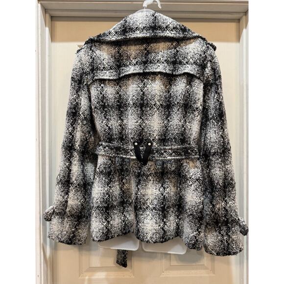 Women's Sebby Lined Oversized Button Up Plaid Dress Casual Warm Coat Jacket XL - Picture 5 of 11